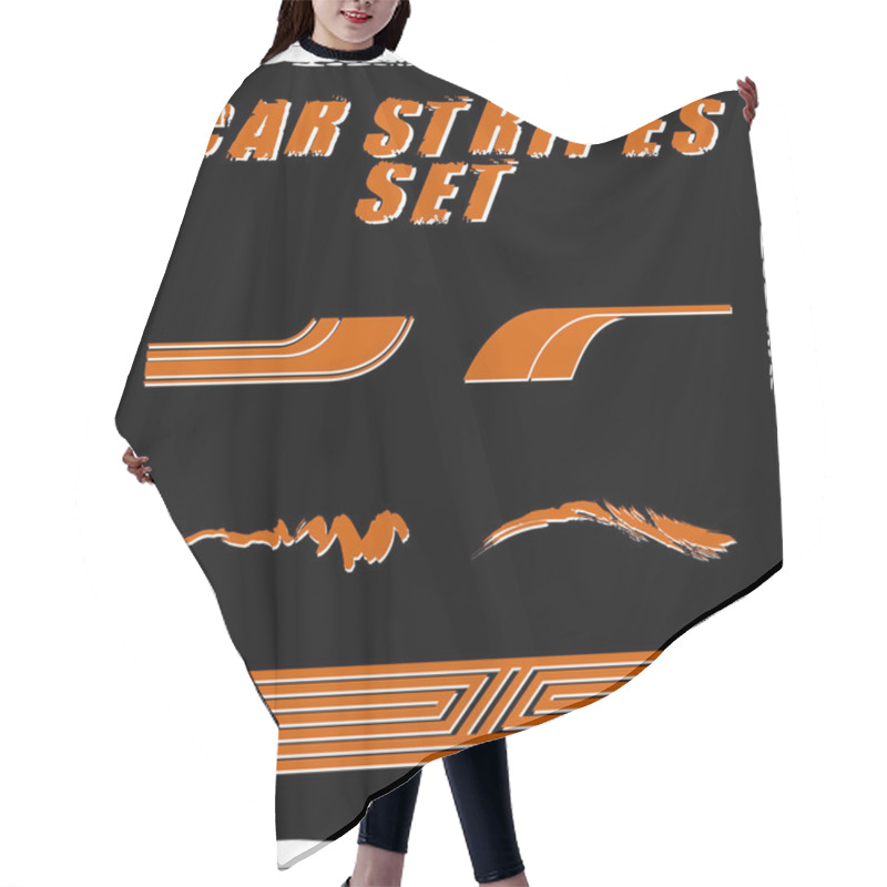 Personality  Tribal And Cool Car Stripe Set Top Print On Vinyl And Adhesive On Vehicle Hair Cutting Cape