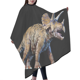Personality  Triceratops 3d Rendering On Black Background Hair Cutting Cape