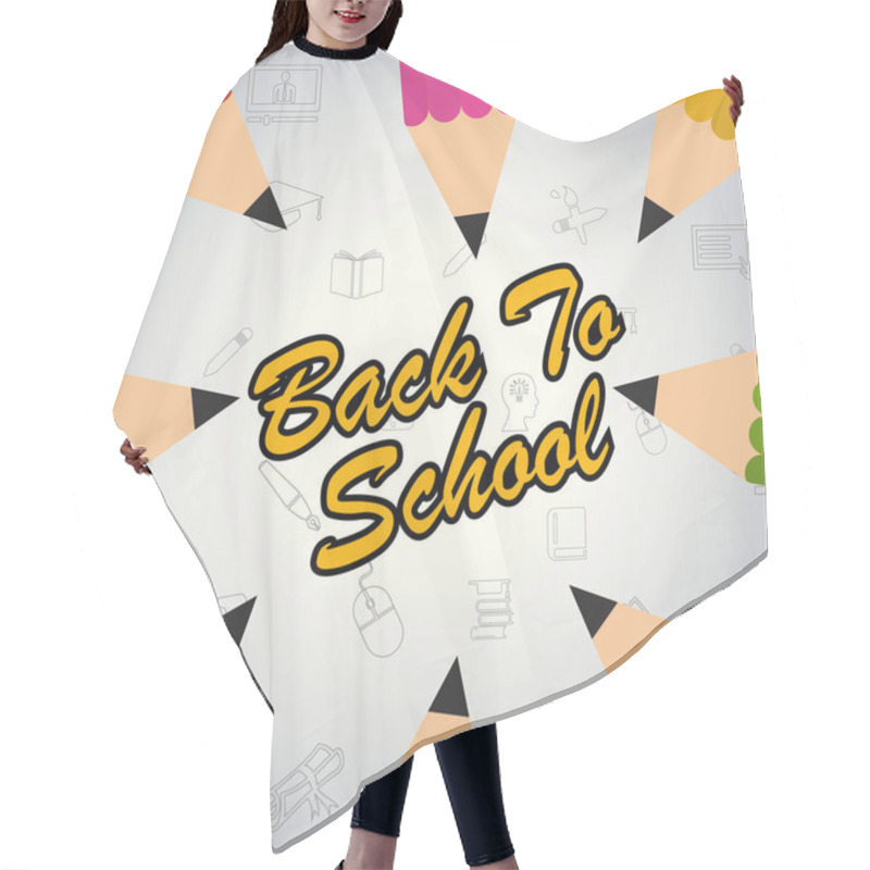 Personality  Back to school banner  hair cutting cape