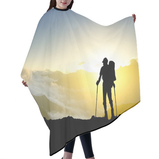 Personality  Tourist On Mountain Top Hair Cutting Cape