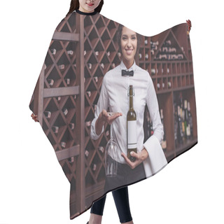 Personality  Sommelier With Wine In Cellar Hair Cutting Cape