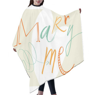 Personality  Calligraphic Marry Me Hair Cutting Cape