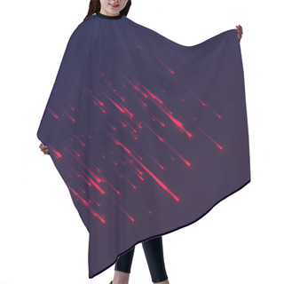 Personality  Red Light Rays Hair Cutting Cape