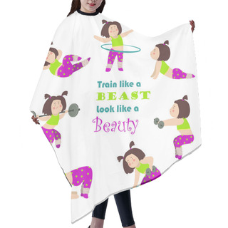 Personality  Workout Fitness Girls Hair Cutting Cape