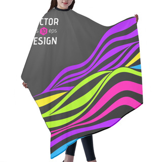 Personality  Vector Abstract Waves Background Hair Cutting Cape