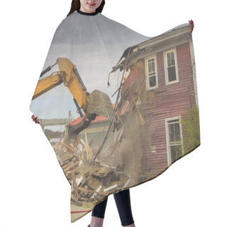 Personality  House Demolition For Reconstruction Hair Cutting Cape