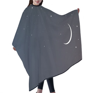 Personality  Night Sky With A Crescent Moon And Stars Hair Cutting Cape