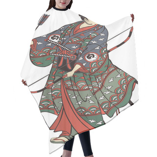 Personality  Ukiyo-e Kabuki Actor Bow Hair Cutting Cape