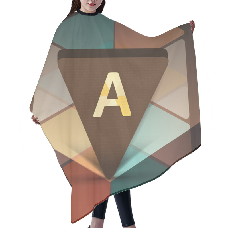 Personality  Vector Icon With Letter A. Hair Cutting Cape
