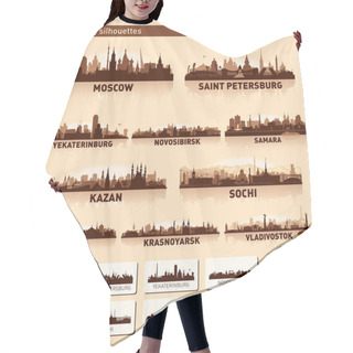 Personality  City Skyline Set. 10 Cities Of Russia Hair Cutting Cape