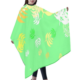 Personality  Light Green, Yellow Vector Doodle Texture With Leaves. Modern Geometrical Abstract Illustration With Leaves. New Template For Your Design. Hair Cutting Cape