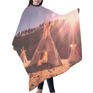 Personality  Teepees Tent Camp, Home Of The Ancient Native Americans Hair Cutting Cape