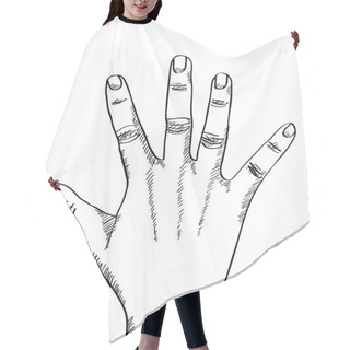Personality  Doodle Hand Sketched Up, Vector Illustration EPS 10. Hair Cutting Cape