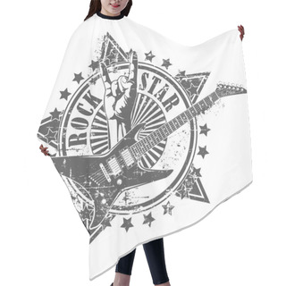 Personality  Rock Star Stamp Hair Cutting Cape