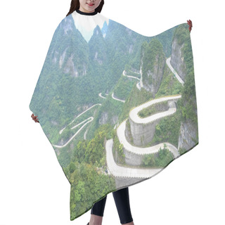 Personality  Winding Road At Tianmen Shan Mountain In China Hair Cutting Cape