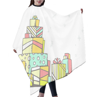 Personality  Large Pile Of Gifts Hair Cutting Cape