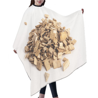 Personality  Smoking Wood Chips For BBQ On White Background Hair Cutting Cape