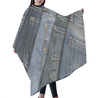 Personality  It Is A Pile Of Jeans. Hair Cutting Cape