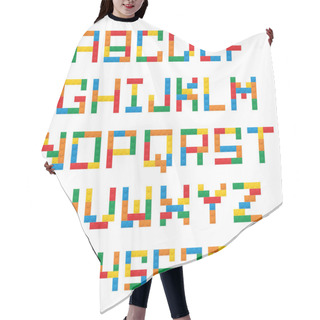 Personality  Colorful Brick Toys Font With Numbers Hair Cutting Cape