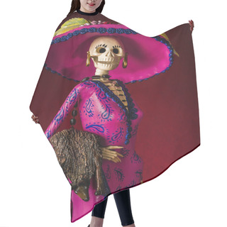 Personality  Day Of The Dead. Traditional Mexican Catrina Hair Cutting Cape