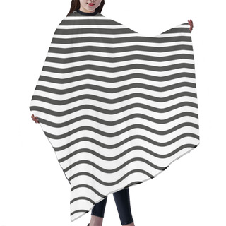 Personality  Black And White Striped Lines. Hair Cutting Cape