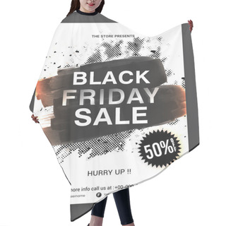 Personality  Black Friday Sale Flyer Or Sale Banner. Hair Cutting Cape