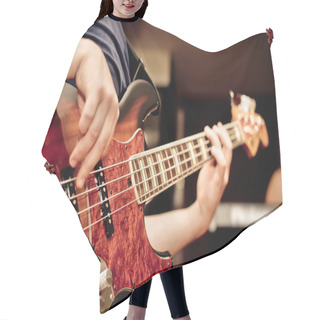 Personality  Musician Playing A Guitar Hair Cutting Cape