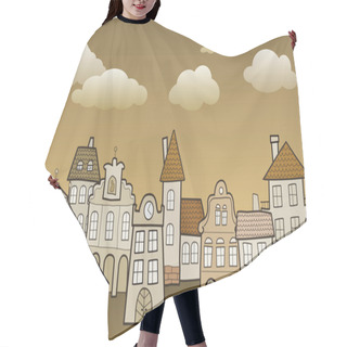 Personality  Small City (retro Colors) Hair Cutting Cape