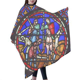 Personality  Knights Peasants Stained Glass Sainte Chapelle Paris France Hair Cutting Cape