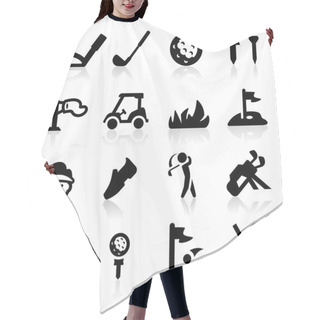 Personality  Golf Icons Set Icons Set - Elegant Series Hair Cutting Cape