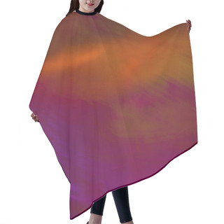 Personality  Pink And Orange Shiny Silk Fabric Background Hair Cutting Cape