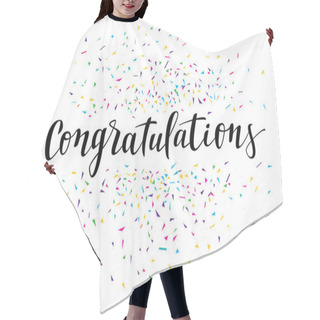 Personality  Congratulations Calligraphy Greeting Card Hair Cutting Cape