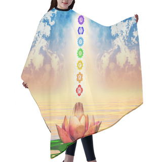Personality  Sacred Lotus And Chakras Hair Cutting Cape