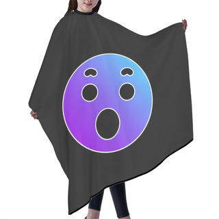 Personality  Amazed Blue Gradient Vector Icon Hair Cutting Cape