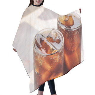 Personality  Glass Of Cola With Ice Cubes Hair Cutting Cape