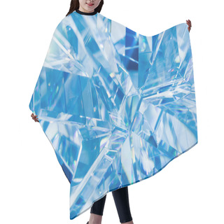 Personality  Abstract Blue Background Of Crystal Refractions Hair Cutting Cape