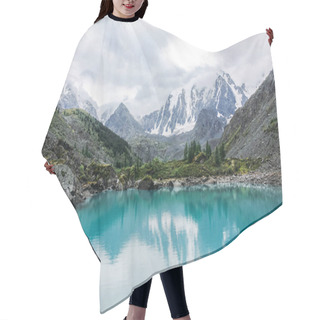 Personality  Beautiful Landscape View Of Mountains And Lake, Altai, Russia Hair Cutting Cape