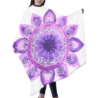 Personality  Purple Color Of Chakra Symbol Crown Concept, Flower Floral, Watercolor Painting Hair Cutting Cape