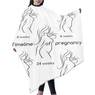 Personality  Timeline Of Pregnancy Woman Silhouettes Hair Cutting Cape