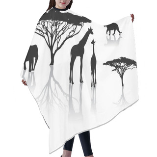Personality  Silhouettes Of Animals Hair Cutting Cape