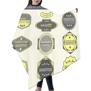 Personality  Vintage Vector Labels And Badges Hair Cutting Cape