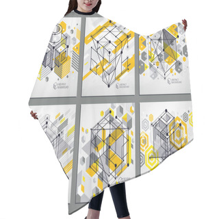 Personality  Set Of Abstract Figures With Simple Geometric Shapes Hair Cutting Cape