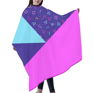 Personality  Abstract Geometric Background, Neon Memphis Style Hair Cutting Cape