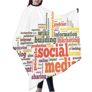 Personality  Social Media Concept In Word Tag Cloud On White Background Hair Cutting Cape