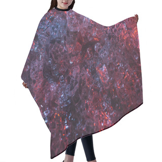 Personality  Top View Of Dark Abstract Red And Purple Glass Textured Background Hair Cutting Cape