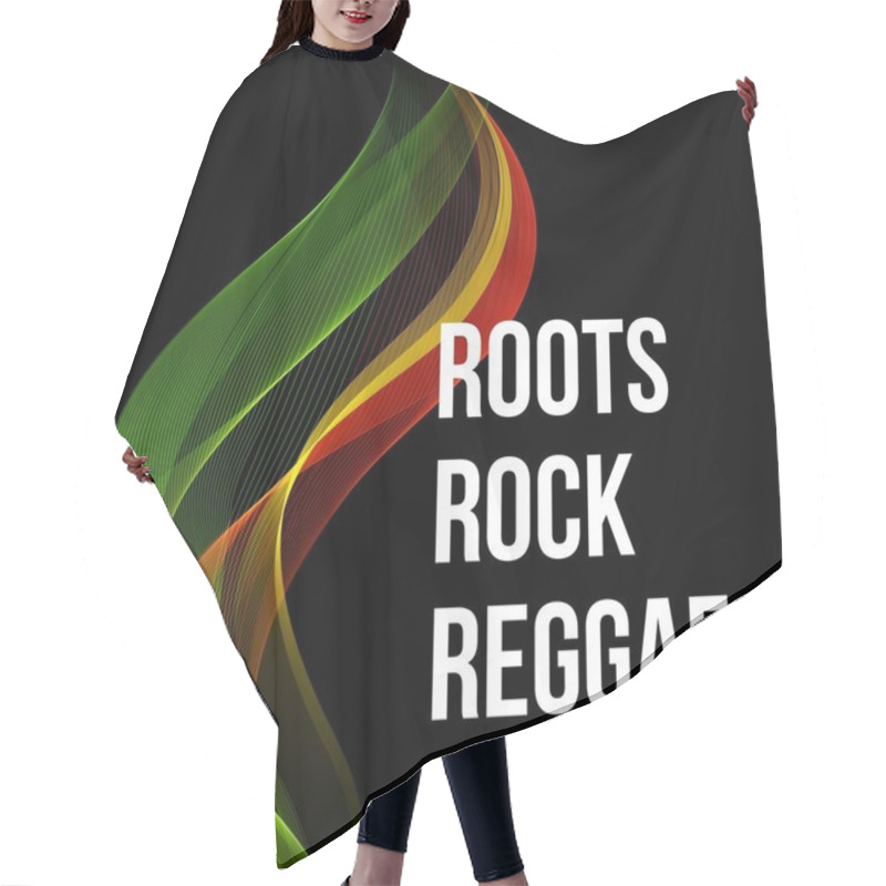 Personality  Reggae Color Wave Poster Design. Vector Illustration Hair Cutting Cape