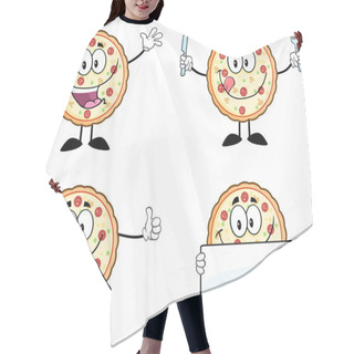 Personality  Cartoon Pizza Character Set Hair Cutting Cape