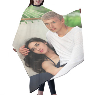 Personality  Amazingly Beautiful People, Girl And Boyfriend Lie In A Hammock, Man And Woman, Romantic Meeting, Male And Female, Fusion With Nature, Natural Beauty Hair Cutting Cape
