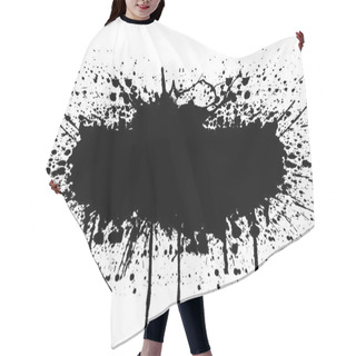 Personality  Vector Splatter Black Color Background. Illustration Vector Desi Hair Cutting Cape
