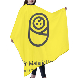 Personality  Baby Minimal Bright Yellow Material Icon Hair Cutting Cape